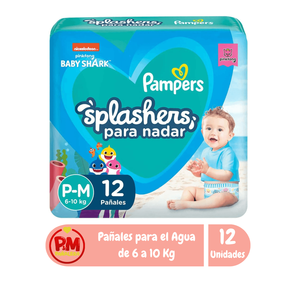 Pampers Splashers Pants para el Agua P-M