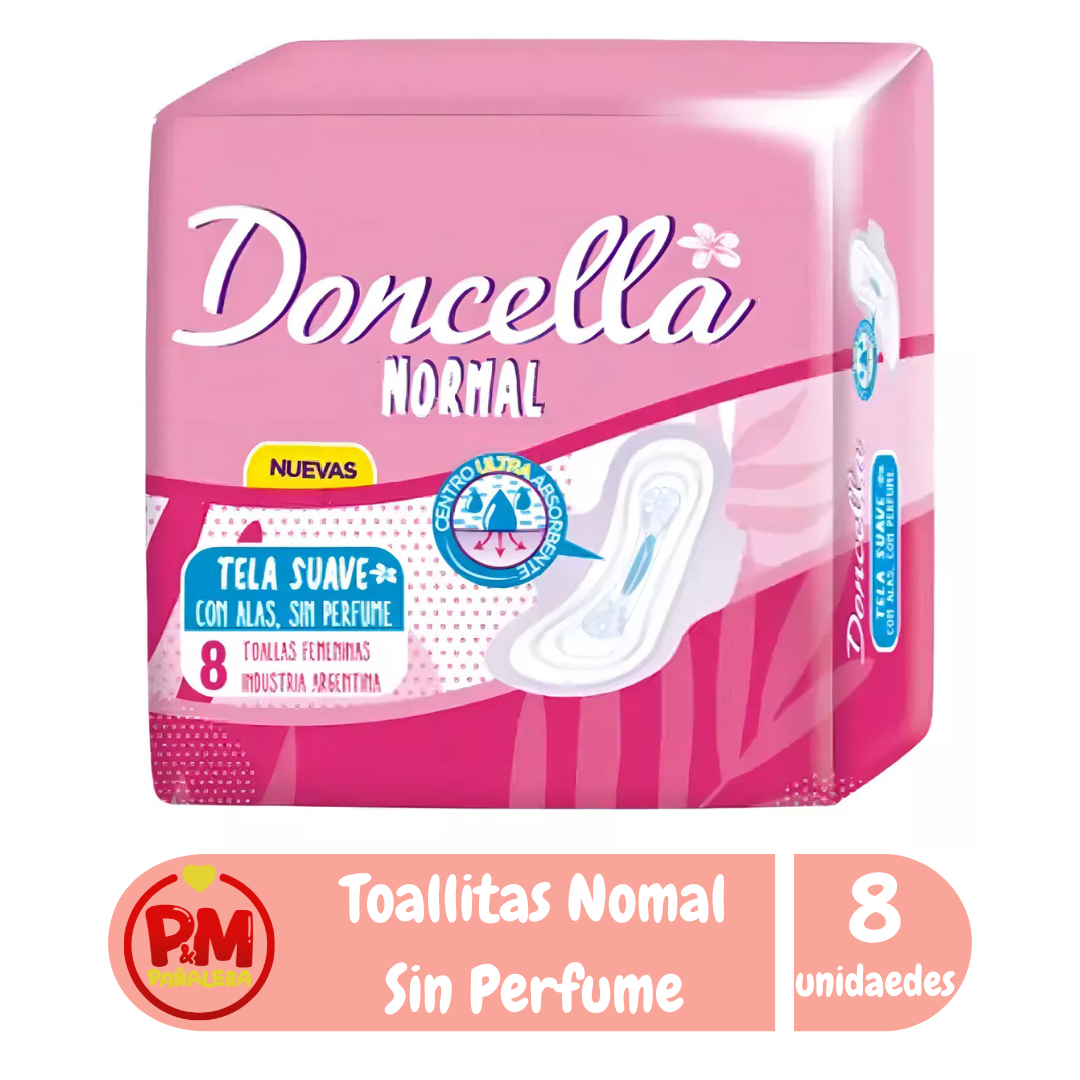 Doncella Toallitas Normal Sin Perfume x8