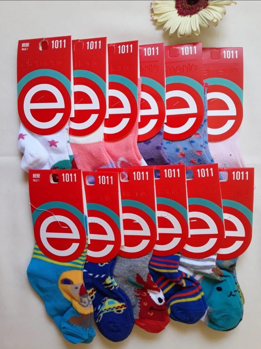 Medias Elemento Estampadas Talle 1 bebe