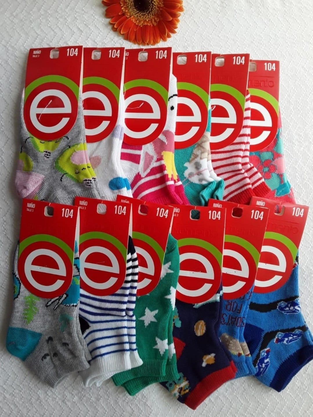 Medias Elemento Estampadas Talle 3 niño/niña