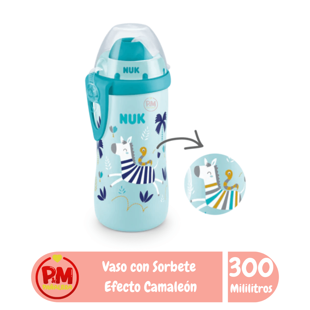 NUK Vaso con Sorbete y Efecto Camaleón Azul