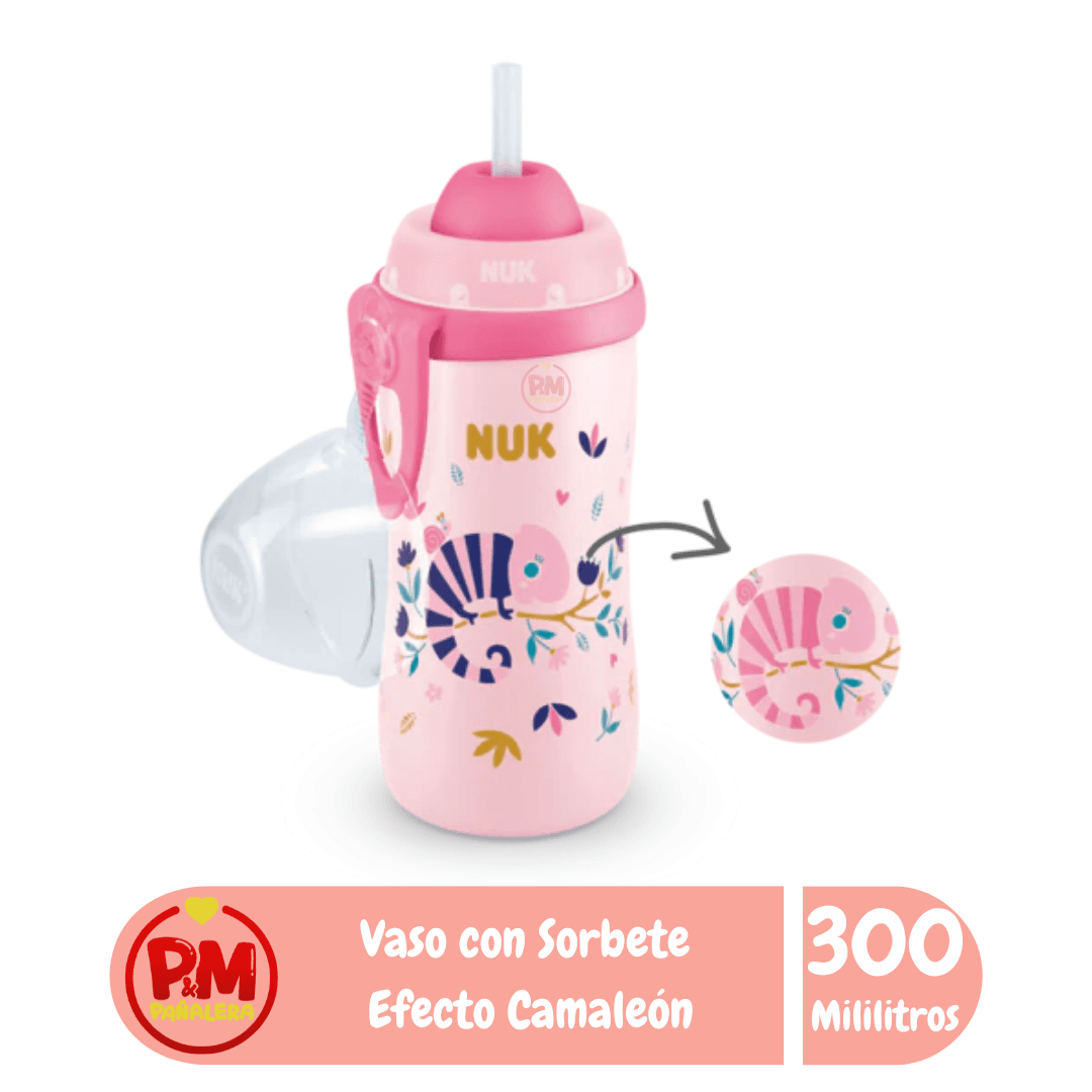 NUK Vaso con Sorbete y Efecto Camaleón Rosa