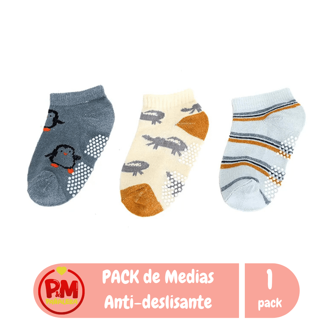 Pack x3 Medias Anti-Deslisantes de 5 a 7 años Nene