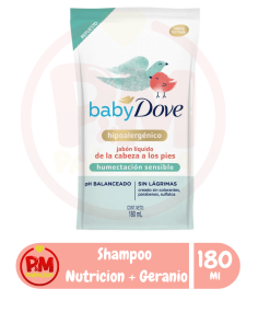 Dove Repuesto Jabón Líquido de la Cabeza a los Pies Humectación Sensible