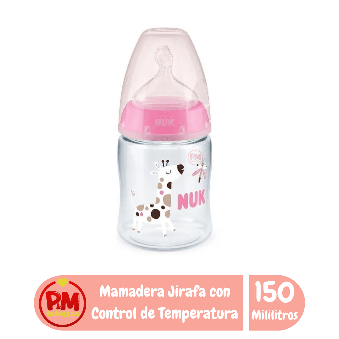 Mamadera NUK First Choice Plus con Control de Temperatura 150ml Jirafa