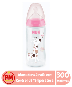 Mamadera NUK First Choice Plus con Control de Temperatura 300ml Jirafa