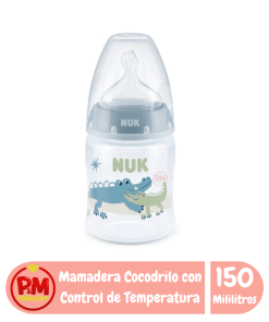 Mamadera NUK First Choice Plus con Control de Temperatura 150ml Cocodrilo