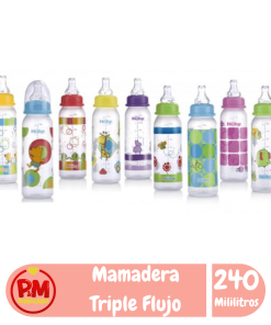 Nuby Mamadera Triple Flujo 240ml