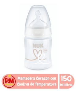 Mamadera NUK First Choice Plus con Control de Temperatura 150ml Corazon