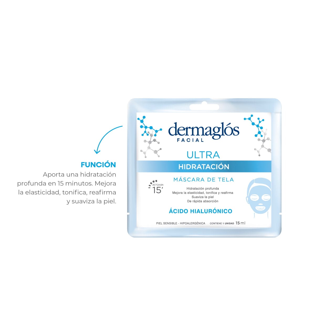 Dermaglós Máscara de Tela Ultra Hidratación - Imagen 2