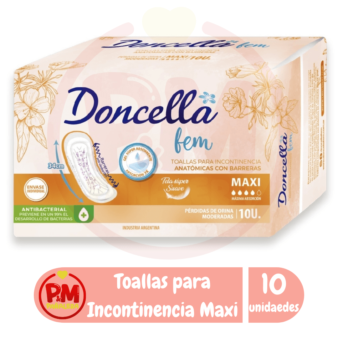 Doncella Toallas para Incontinencia Maxi
