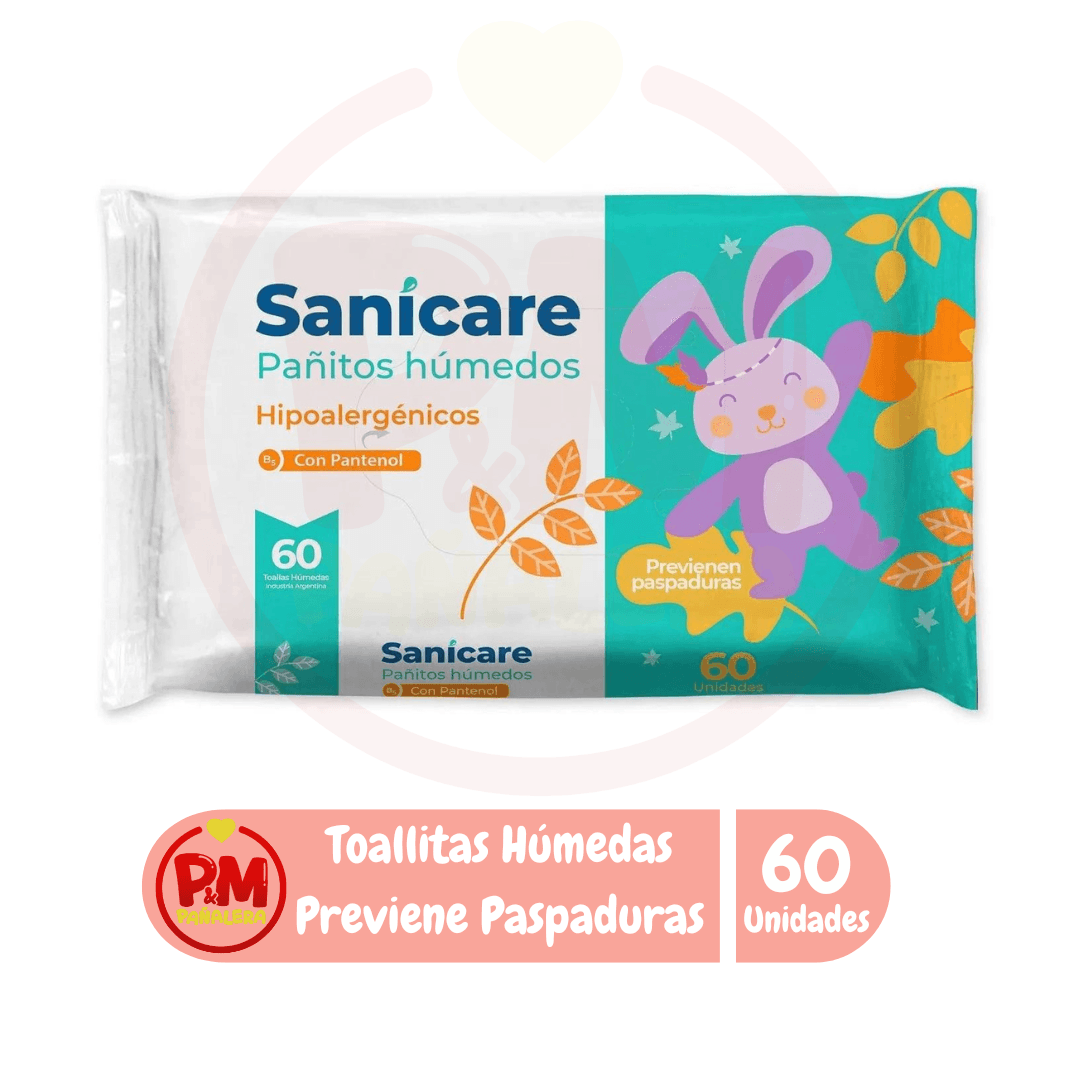 Sanicare Toallitas Húmedas con Pantenol x60