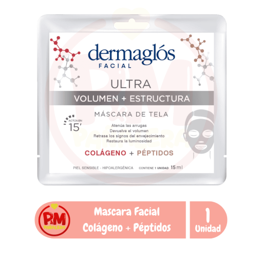 Dermaglós Máscara de Tela Ultra Volumen + Estructura