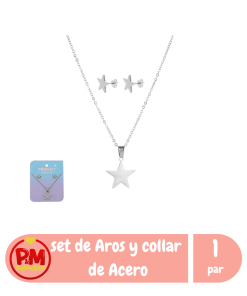 Trendy Set Collar y Aros Estrella