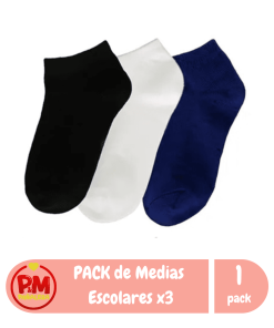 Pack x3 Medias Escolares 6-8 Años