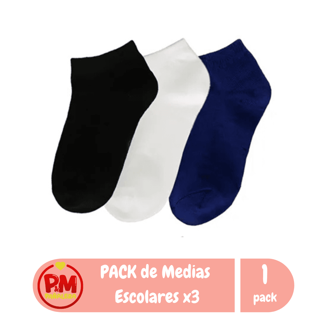 Pack x3 Medias Escolares 6-8 Años