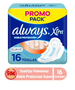 Always Toallita Xtra Doble Protección Suave