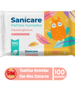 Sanicare Toallitas Húmedas con Oleo Calcáreo x100