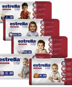 Pañales Estrella Baby Premium
Mx44- Gx40- XGx36- XXGx34- Junior x30