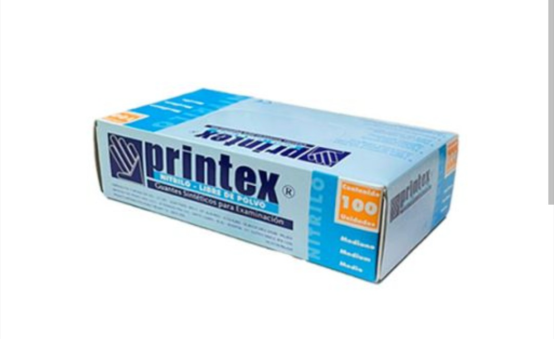 Printex Guantes Nitrilo Azul talle M
X100 unid.
